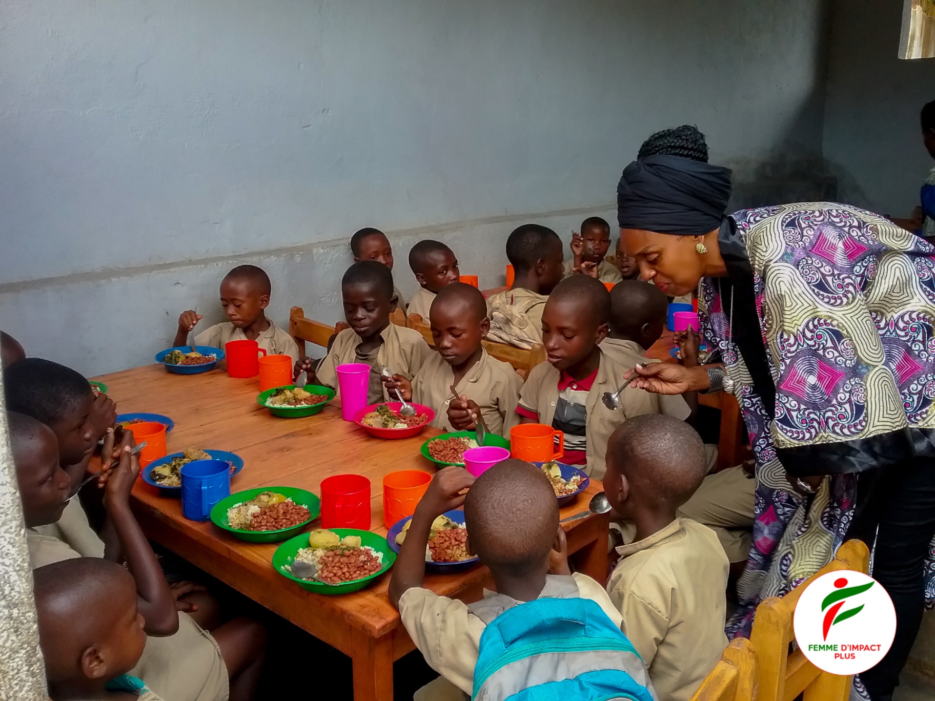 Children in the Busoro dining hall